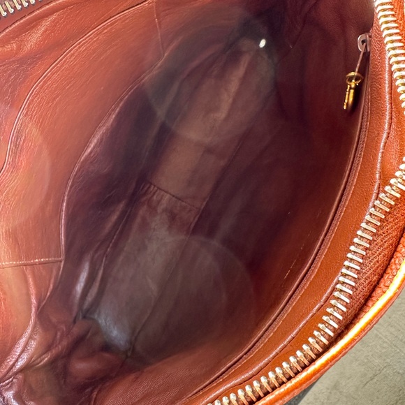 CHANEL triple C - rare vintage BROWN LOGO MESSENGER BAG - Picture 7 of 15